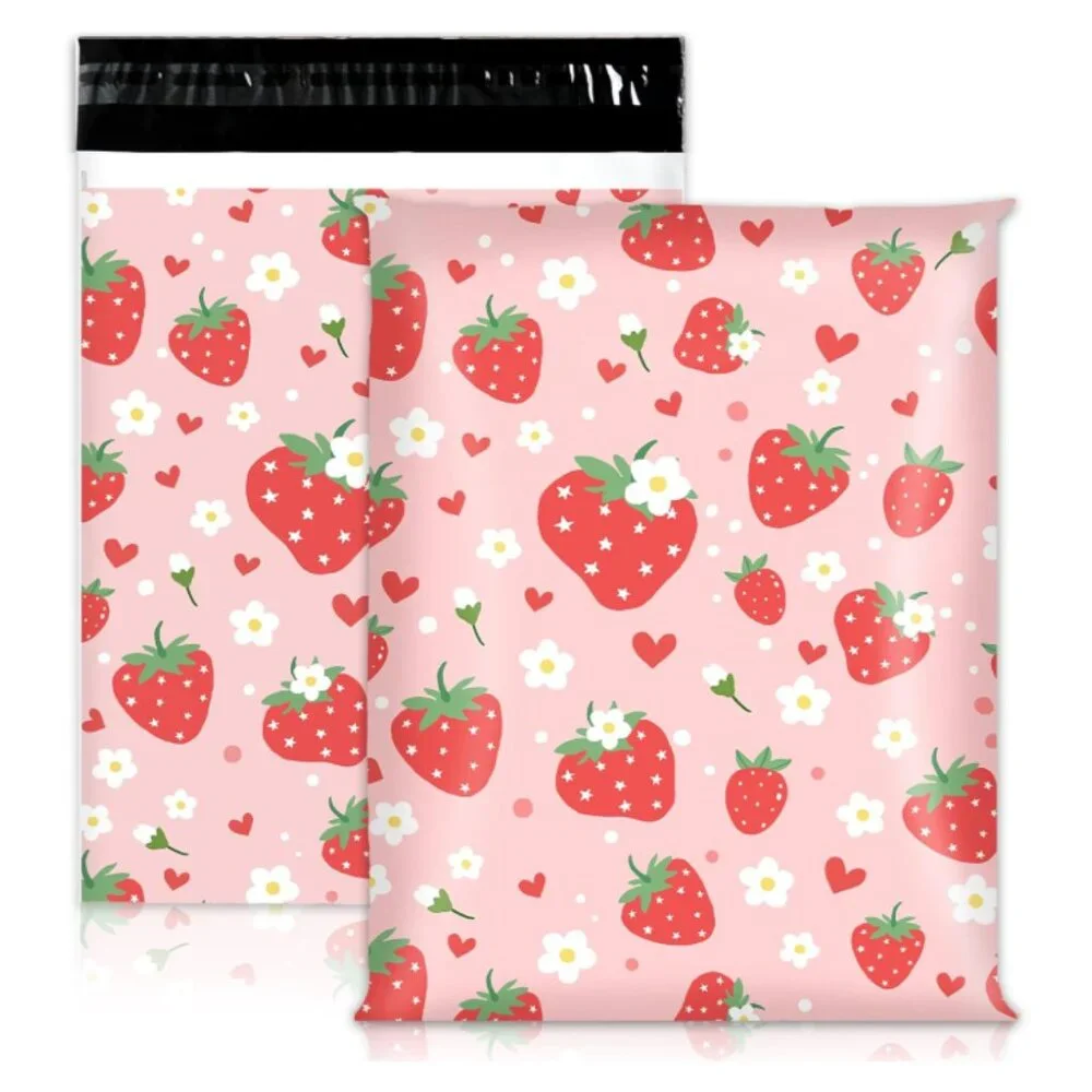 10 Pk 10x13” Strawberry Polymailers